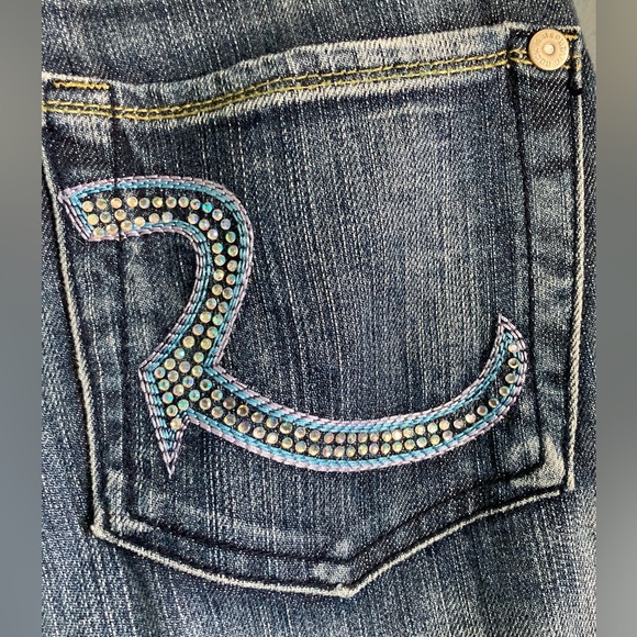 Swarovski crystal Rock & Republic Jeans size 27 - Picture 1 of 8